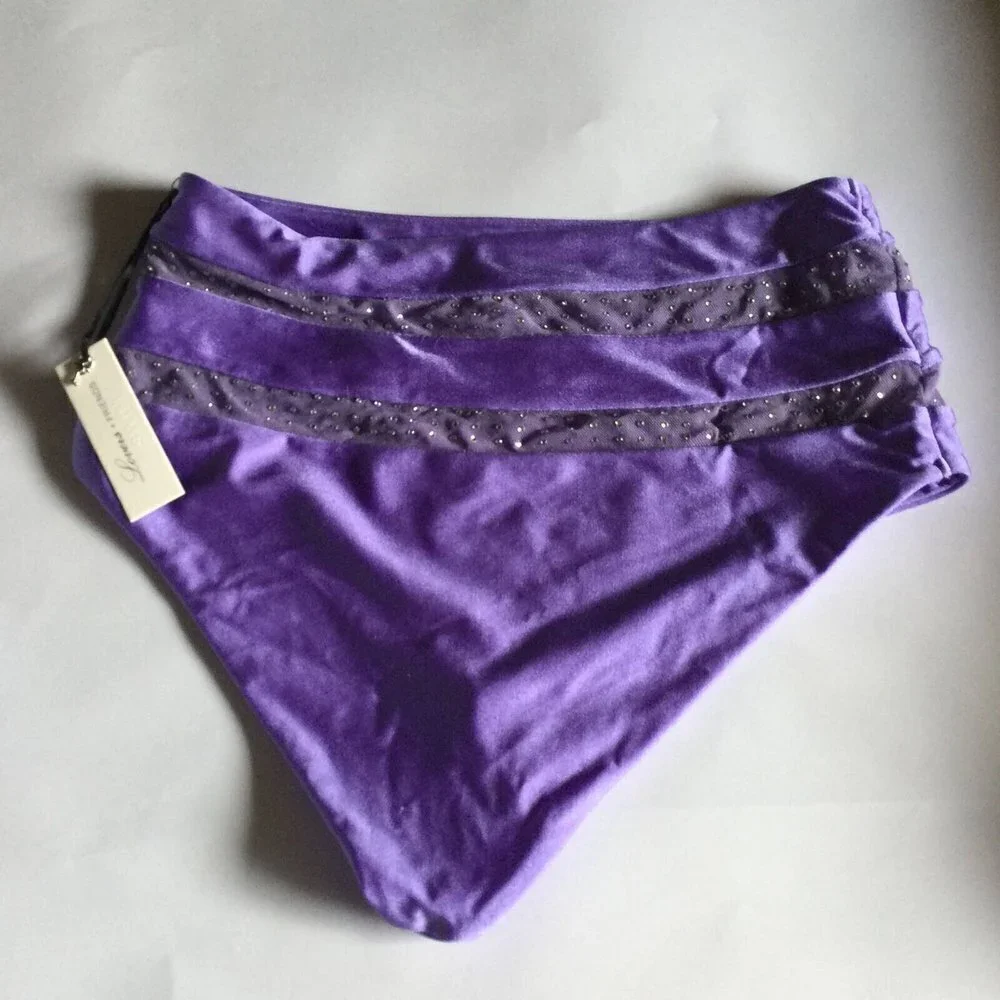 Lovers & Friends Magical Dreams Bikini Bottom Swimwear Womens Purple Medium NWT - Picture 3 of 9